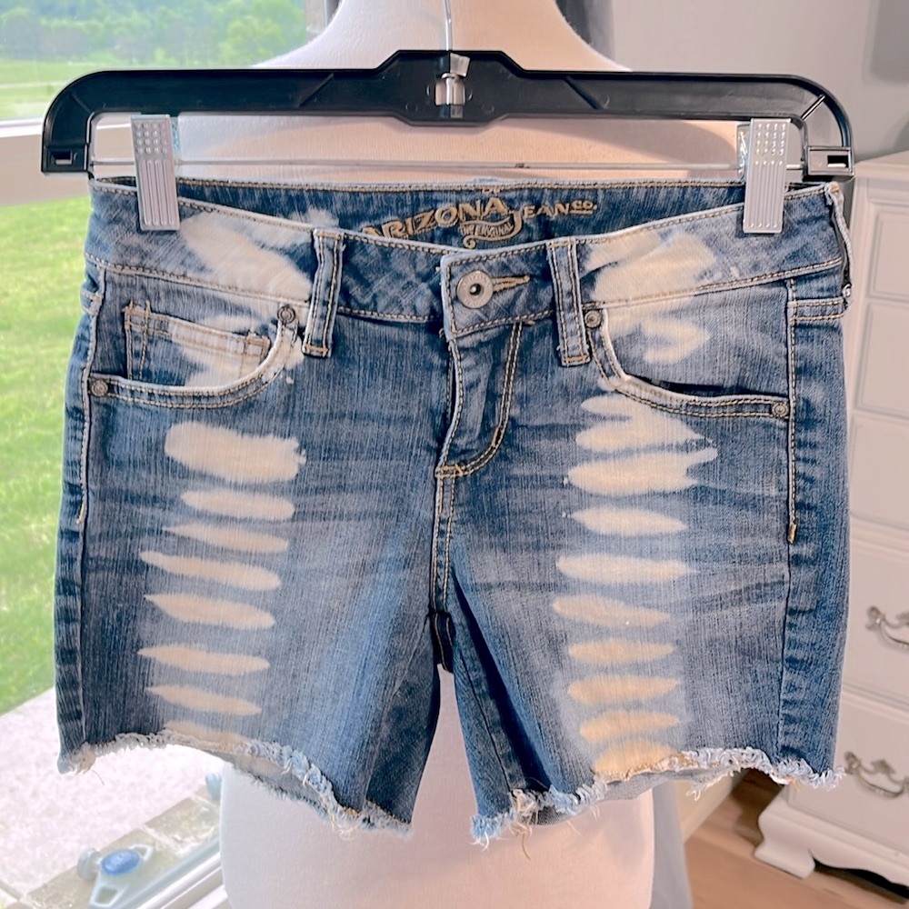 Acid wash Denim Jean Shorts Womens 0 Arizona Jean Co Cutoffs